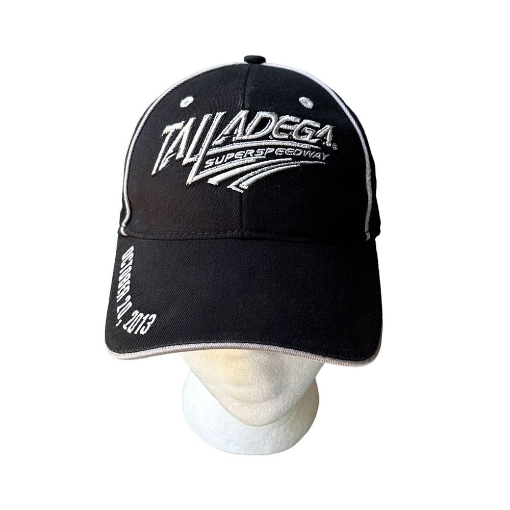 Baseball Hat Cap Talladega‎ Superspeedway 2013 Black Adjustable Nascar Racing